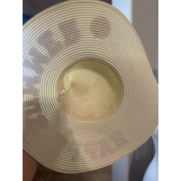 Lucky 7 Happy Summer Large Brim Sun Hat UV Protection NEW - Picture 4 of 5